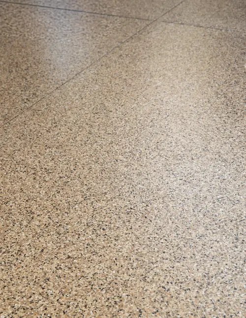 Closeup image of finished garage floor. *Professional images by Abby Kate Photography